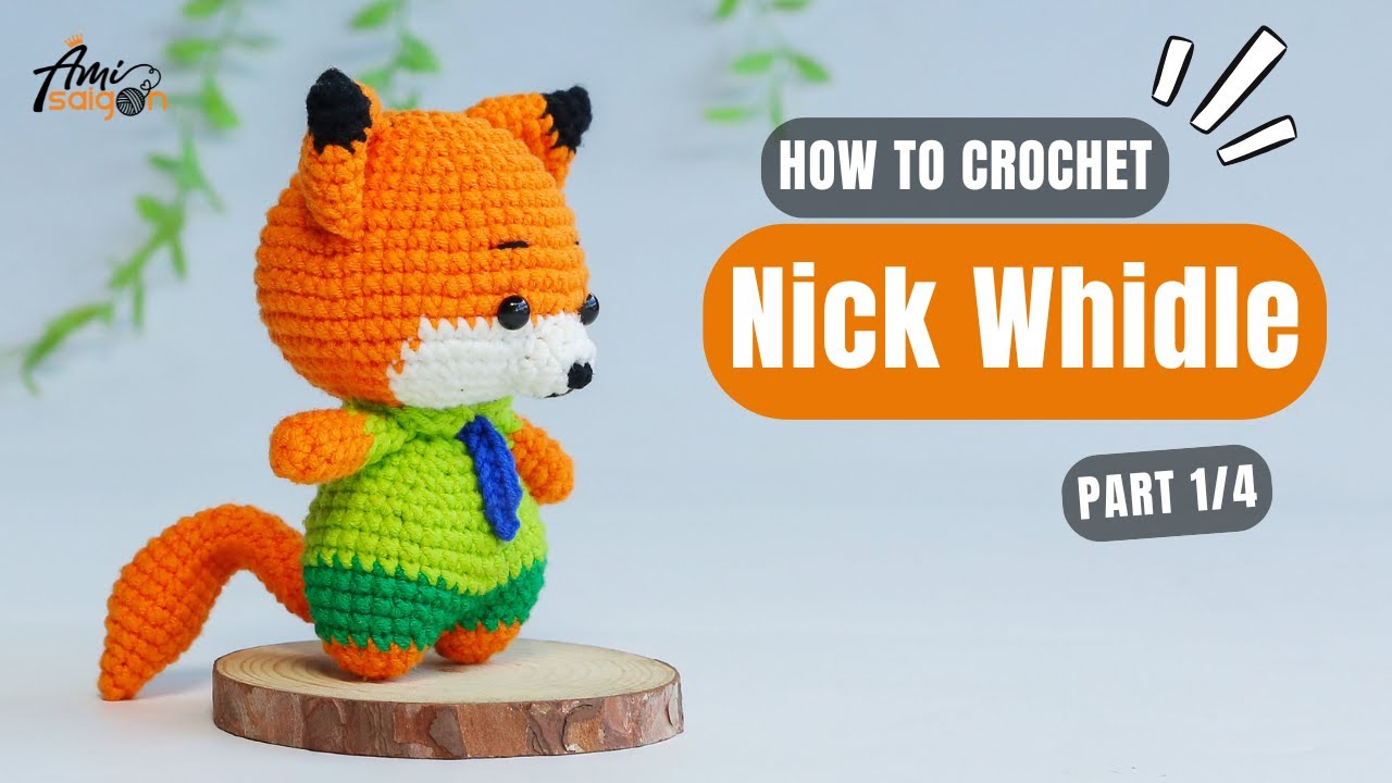 #882 | Nick  Whidle Amigurumi (1/4) | How To Crochet Animals Amigurumi | @AmiSaigon