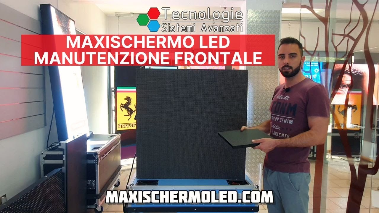 Led wall manutenzione frontale da esterno - Per facciate palazzi pubblicitarie e display bifacciali