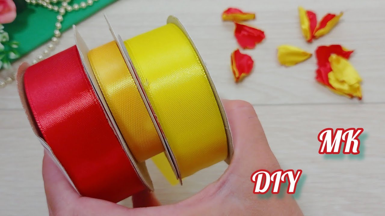 DIY 🎀Ах, эти бархатцы!!!Они прекрасны🌸Flores con cintas