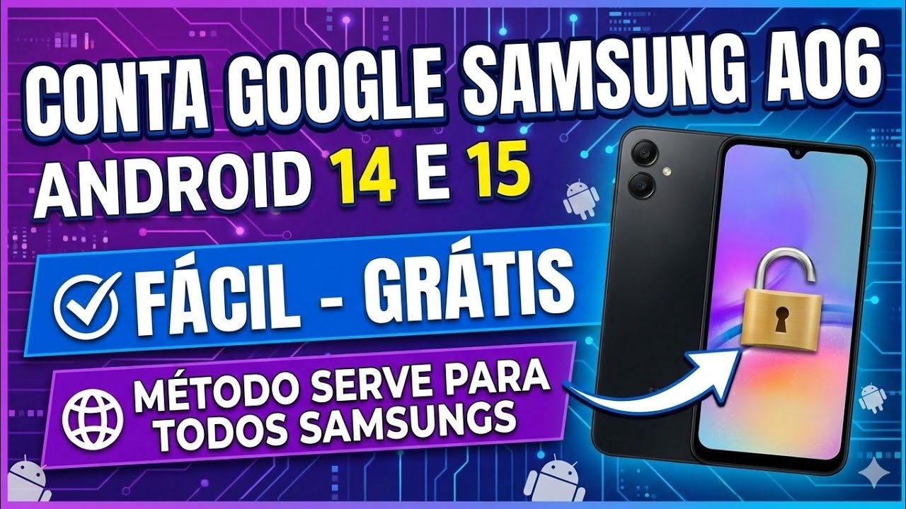 Como remover conta Google Samsung 06 Android 14 e 15 ( método serve para todos Samsungs )