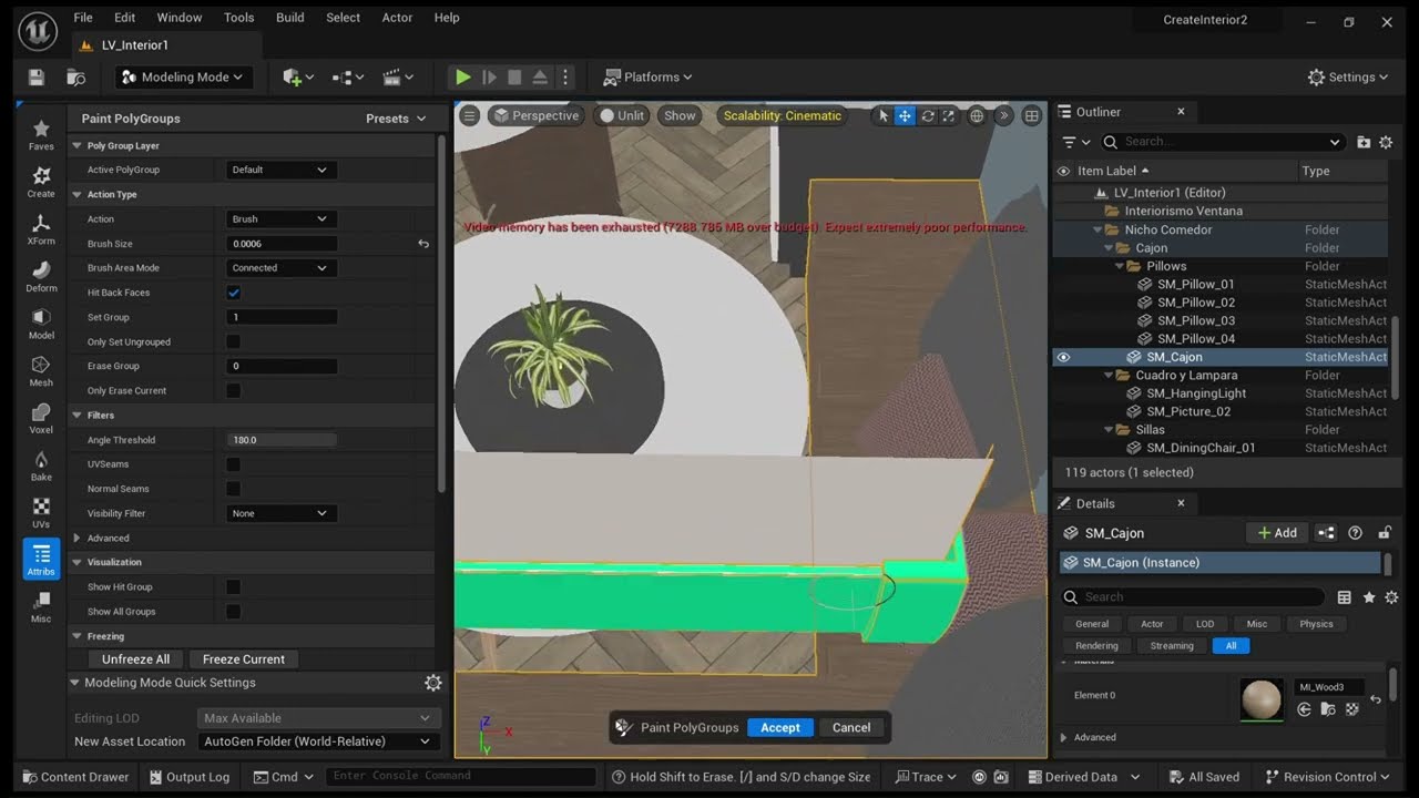 Create Interior N2 | Paint PolyGroups | Unreal Engine 5.3