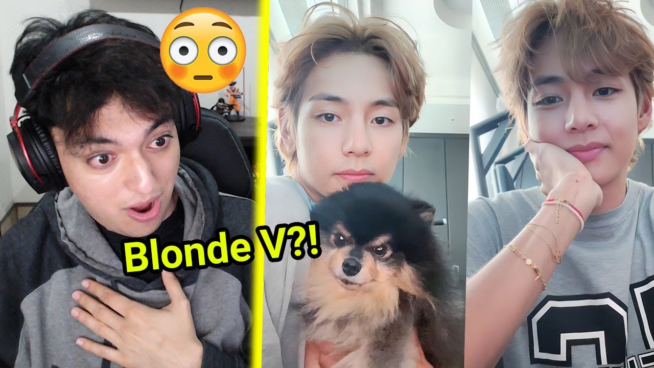 Taehyung showing his new hair?! - BTS V Weverse Live Reaction