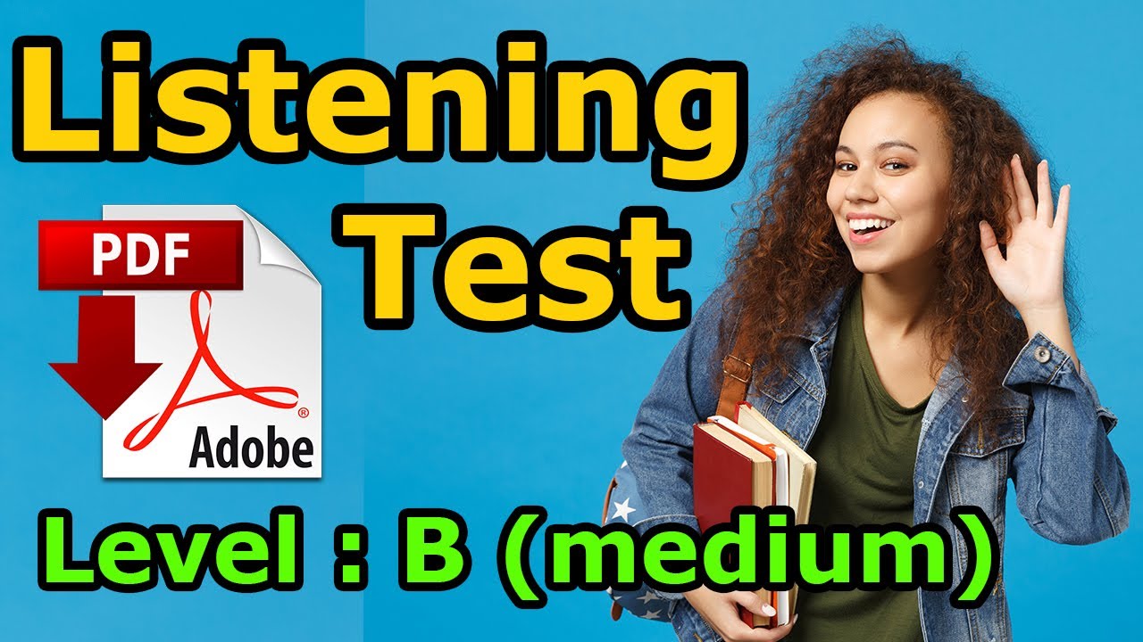 Listening Exercise - Practice  listening- B level (medium) - listen and answer - Easy English Lesson