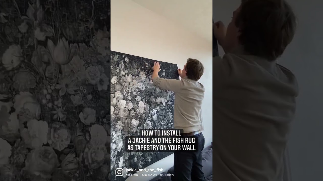 How to install a Jacky And The Fish rug on your wall