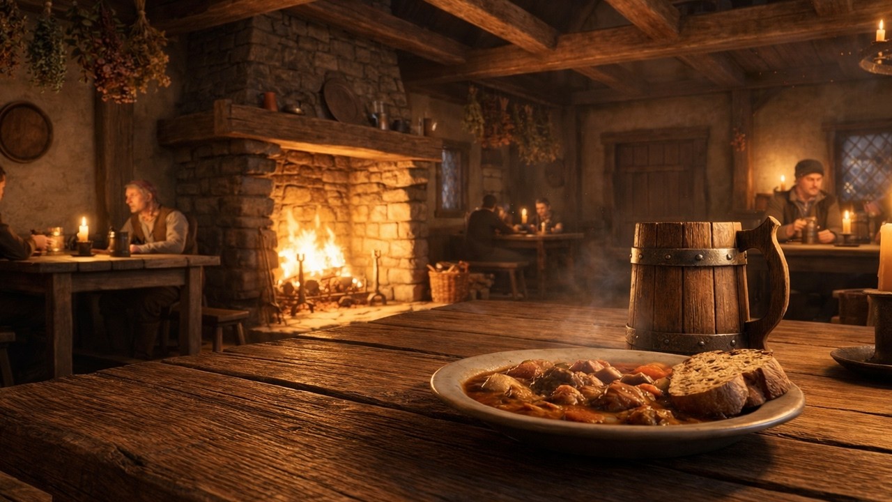 Resting at the Tavern While Adventurers Tell Their Stories | Medieval Tavern Music & Ambience