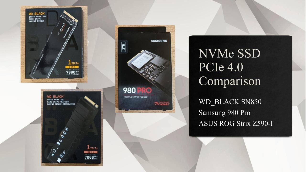 Benchmark WD BLACK SN850 vs Samsung 980 Pro in ASUS ROG Strix Z590 I