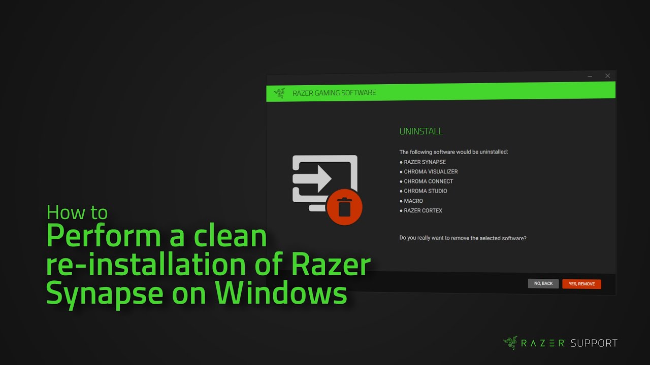 How to perform a clean re-installation of Razer Synapse on Windows