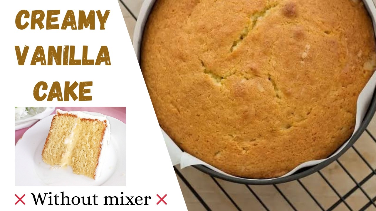 Сливочный ванильный торт без миксера | Рецепт легкого и воздушного ванильного торта | Подходит дл...