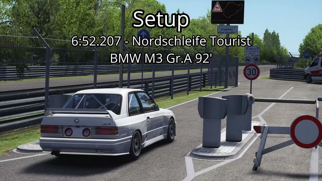 Setup for 6:52.207 - Nordschleife Tourist - BMW M3 E30 Gr.A 92 - Assetto Corsa