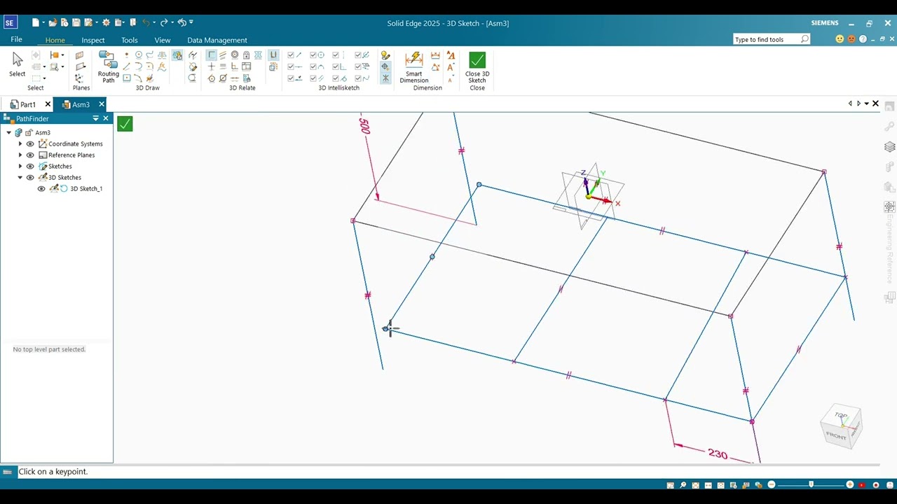 Solid edge Frame design l genrate Using frame command .