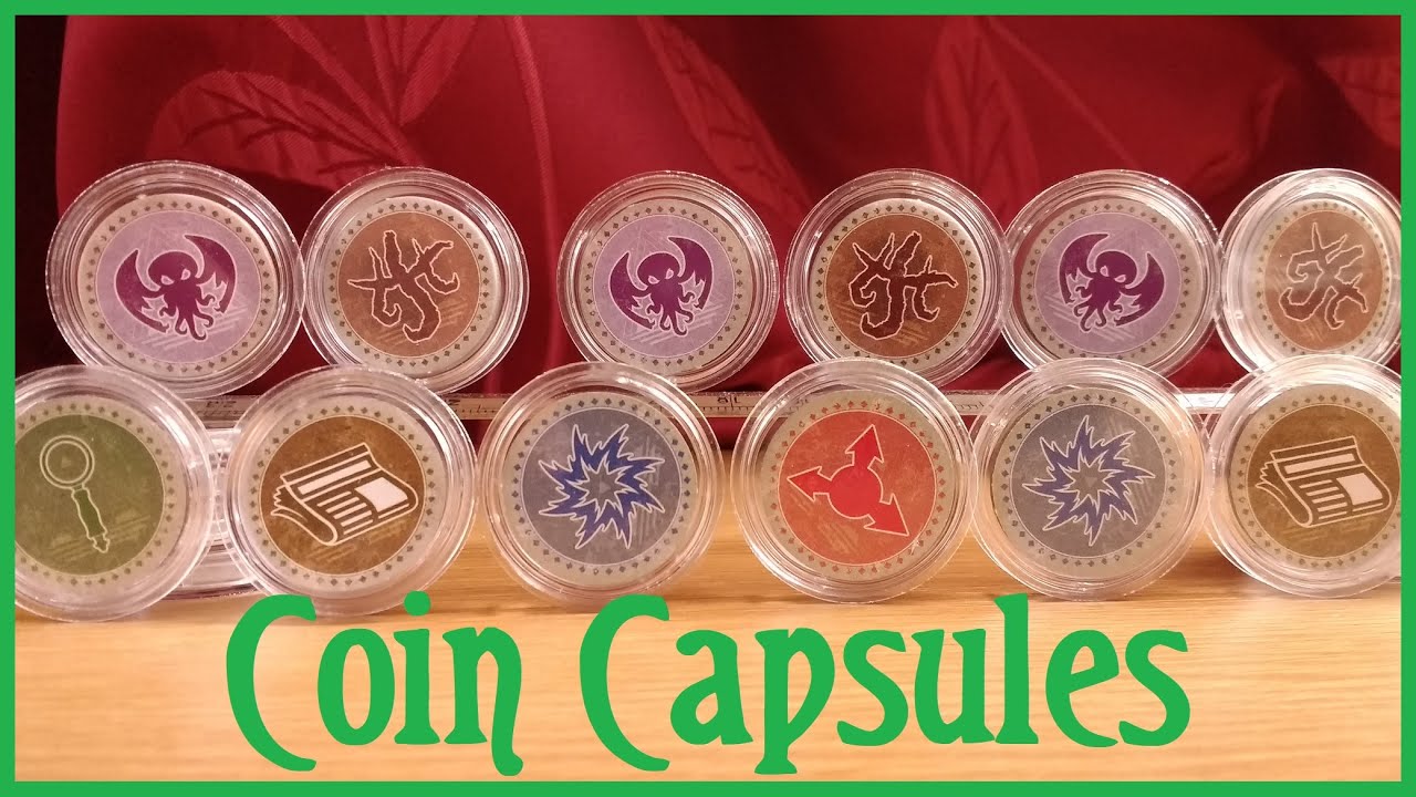 Protecting your Arkham Horror Third Edition (3rd) tokens with coin capsules