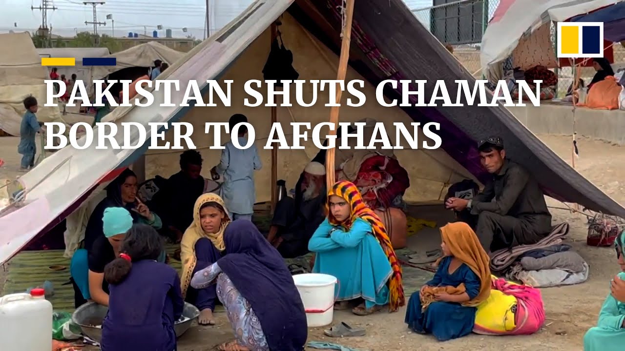 Pakistan closes Chaman border with Afghanistan, stranding thousands of fleeing Afghans