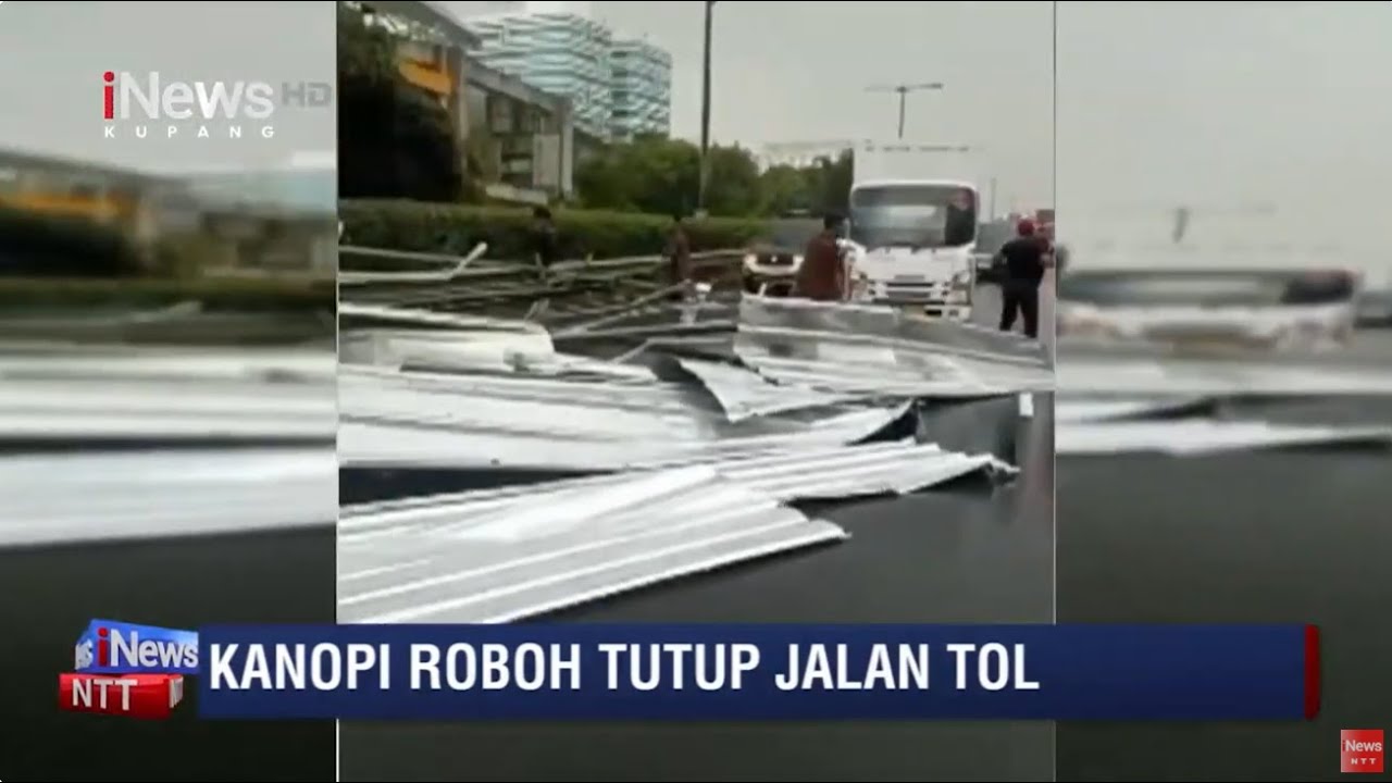 iNews NTT - Kanopi di Tempat Parkir Bus Ruboh, Tutup Ruas Jalan Dalam Kota