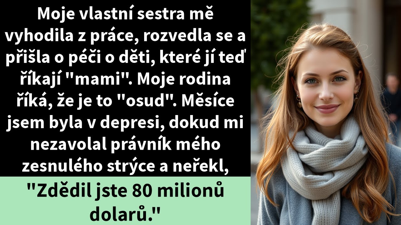 Moje vlastní sestra mě vyhodila z práce, rozvedla se a přišla o péči o děti, které jí teď říkají