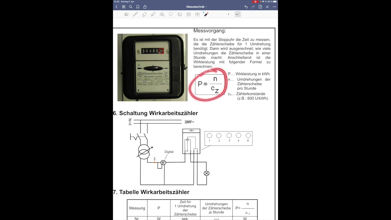 Messen der elektrischen Leistung
