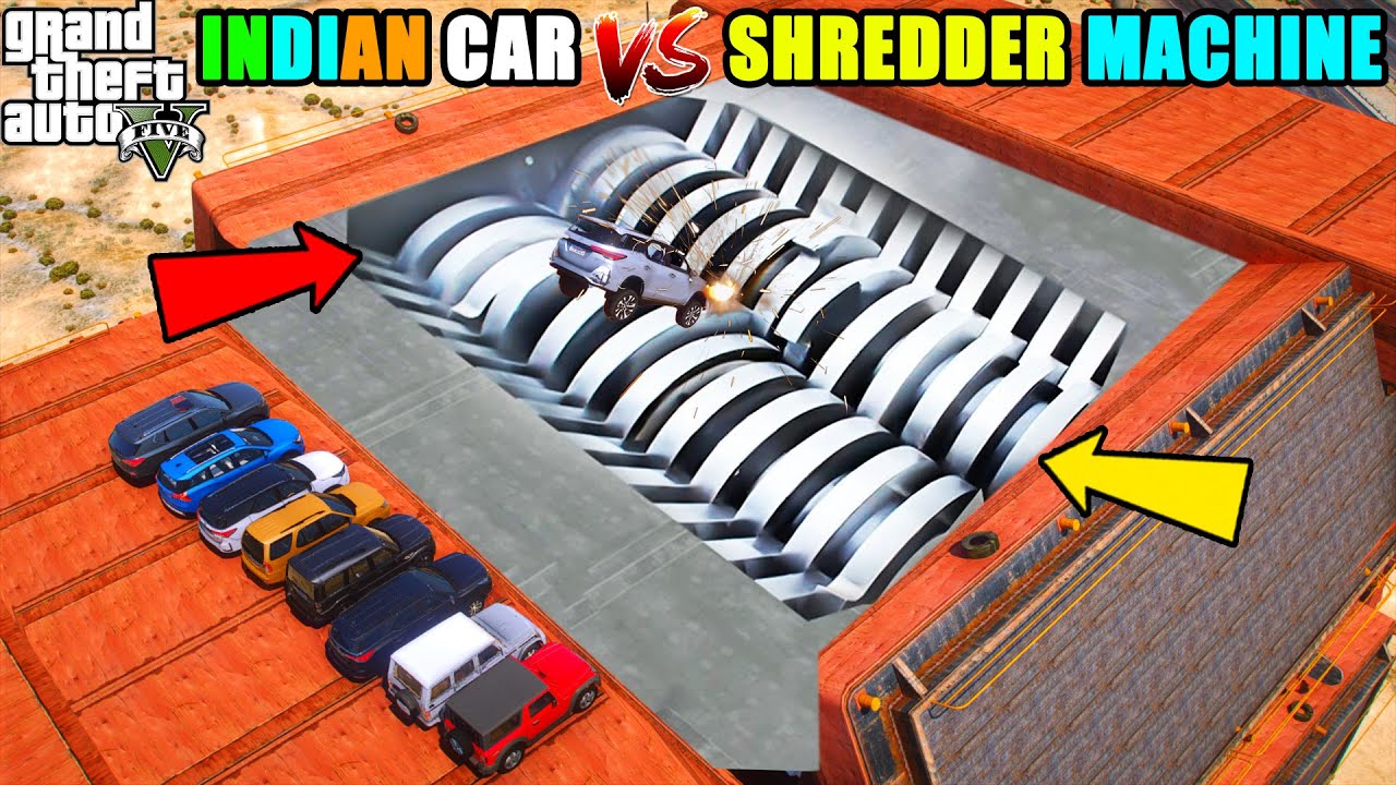 GTA 5 | INDIAN CARS VS SHREDDER MACHINE EXTREME CRASH TEST | ANMOL GAMEX