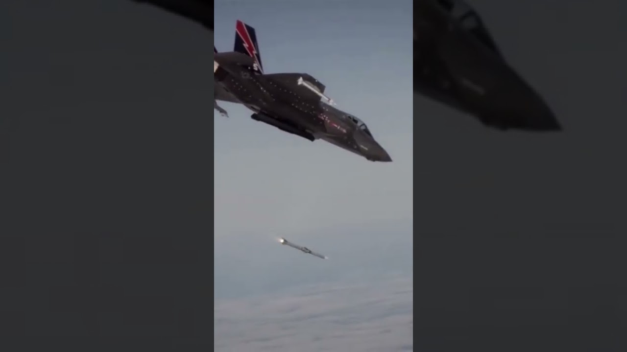 F-35 testing AIM-120 #shorts #top #amazing