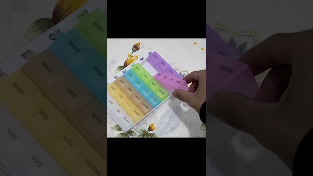 Porta Remedios Comprimidos Medicamentos Semanal Multicores