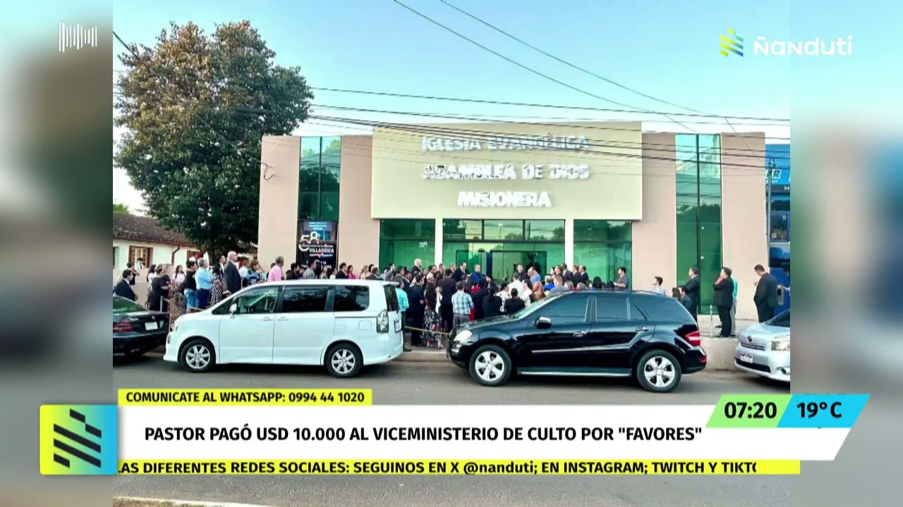 Denuncian que pastor habría pagado USD 10 mil al Viceministerio de Culto para obtener 