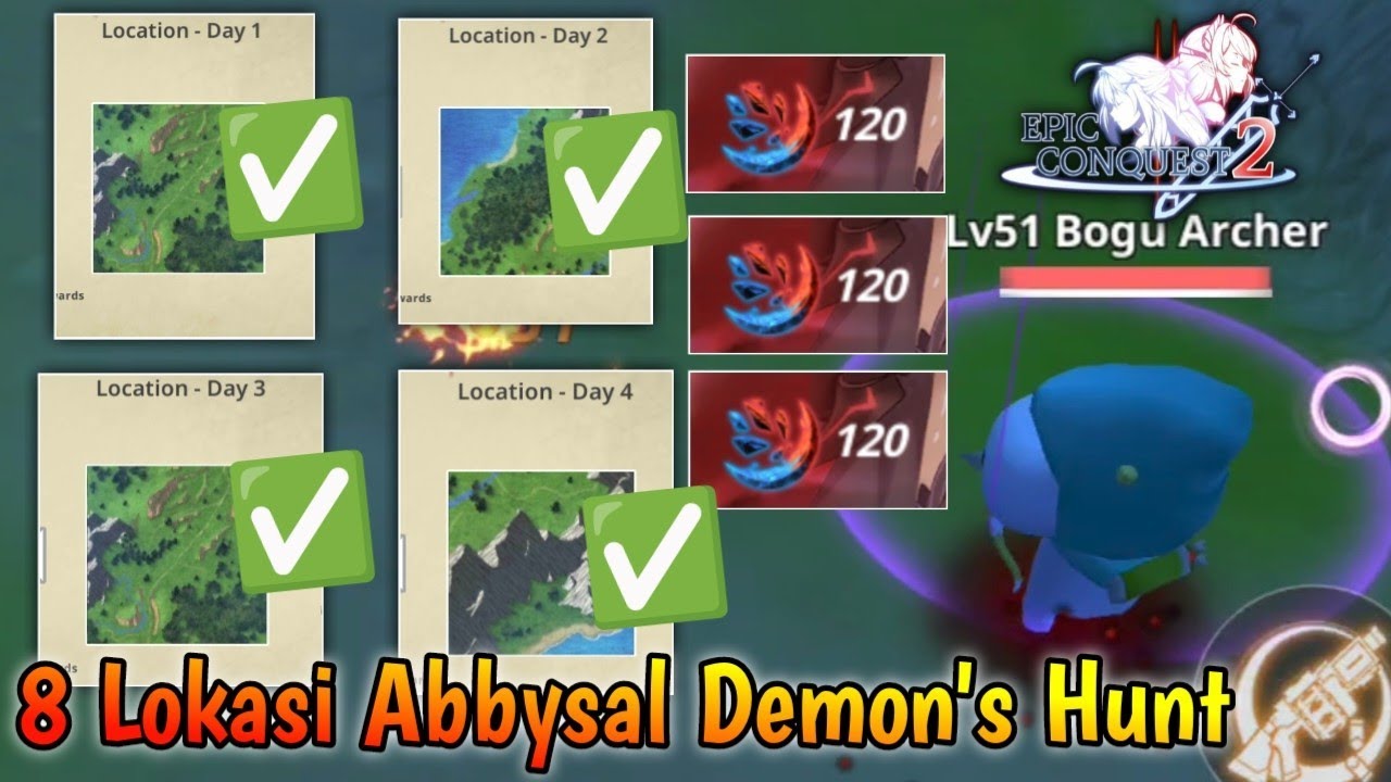 Lokasi Abbysal Demon's Hunt(Day 1.2.3.4) - Epic Conquest 2 Gameplay
