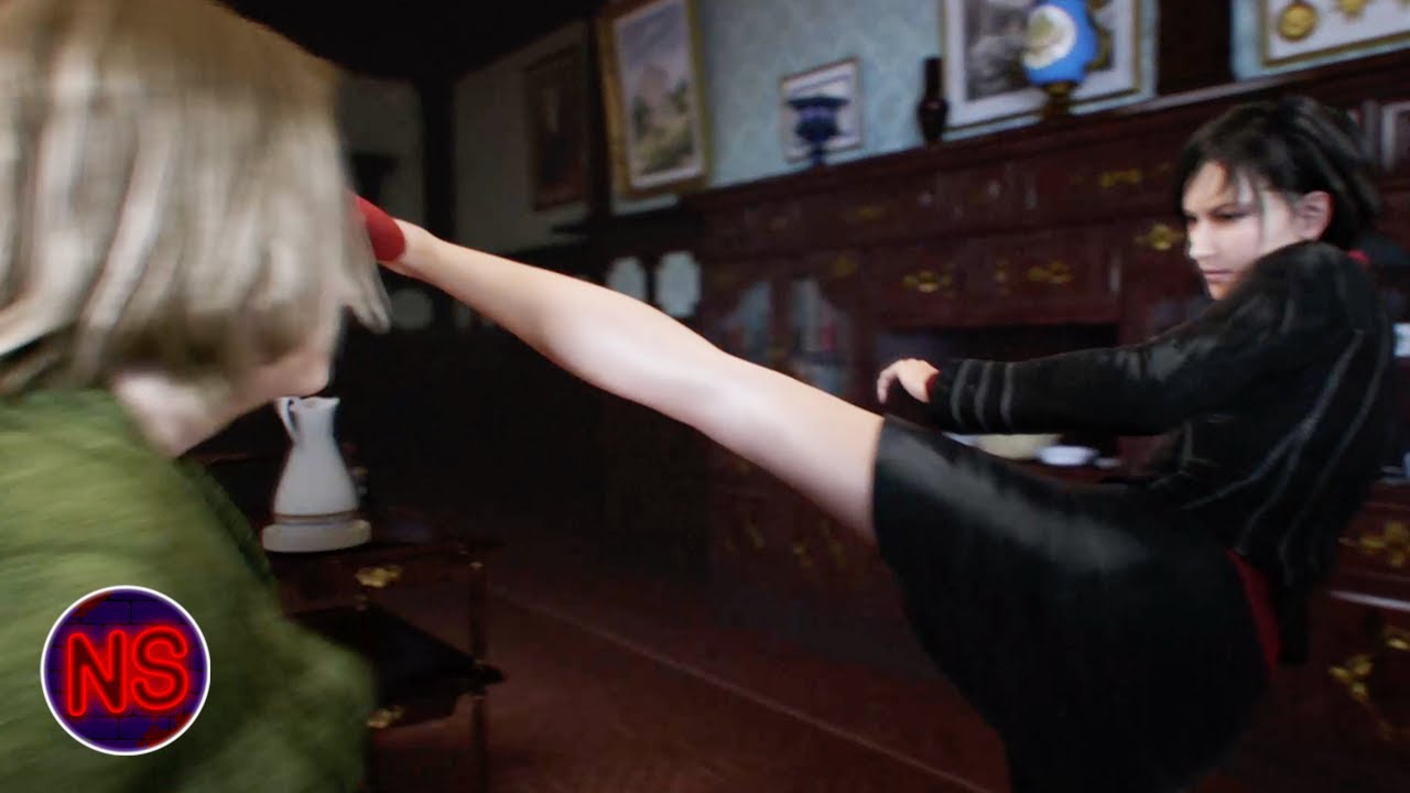 Ada Wong VS President FIGHT! | Resident Evil: Damnation (2012) | Now Scaring