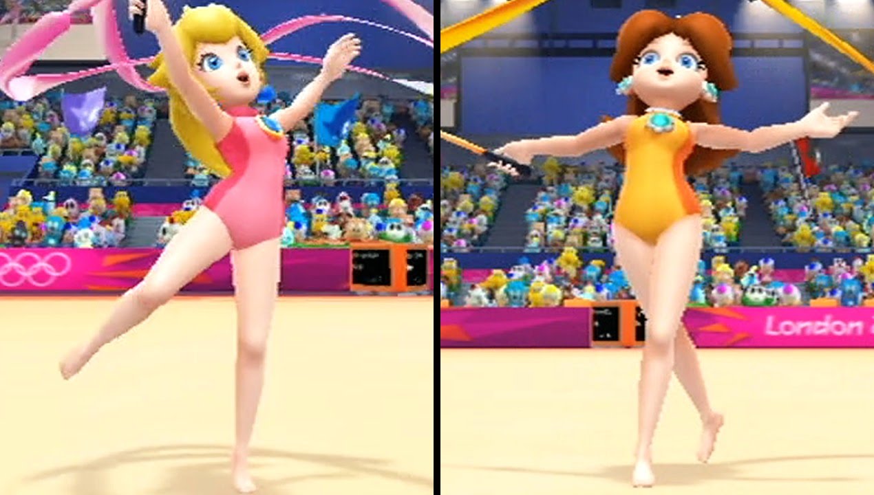 Mario and Sonic at the London 2012 Olympic Games ALL RHYTHMIC RIBBON SONGS (Wii)