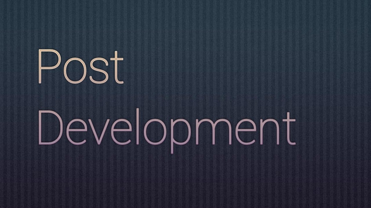 post development. @Preface130.