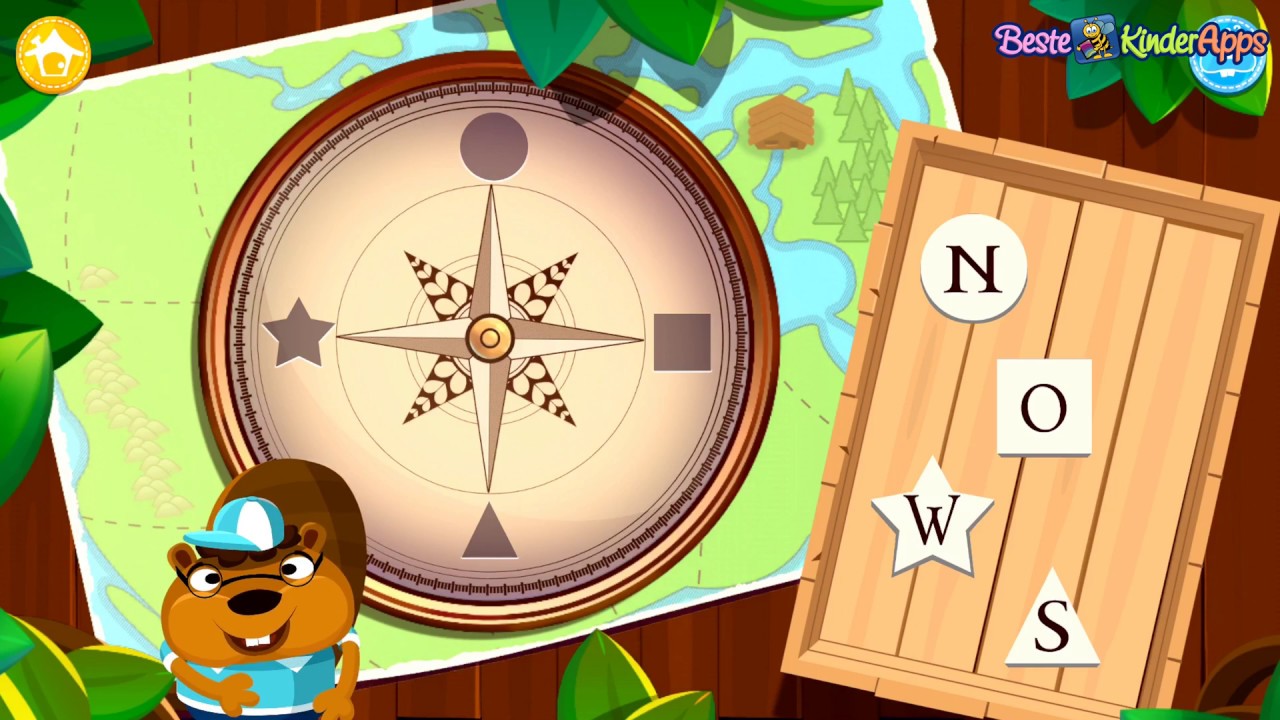Kompass lesen & Himmelsrichtungen lernen ↗️ Kinder App Tick Tack Zeit #1