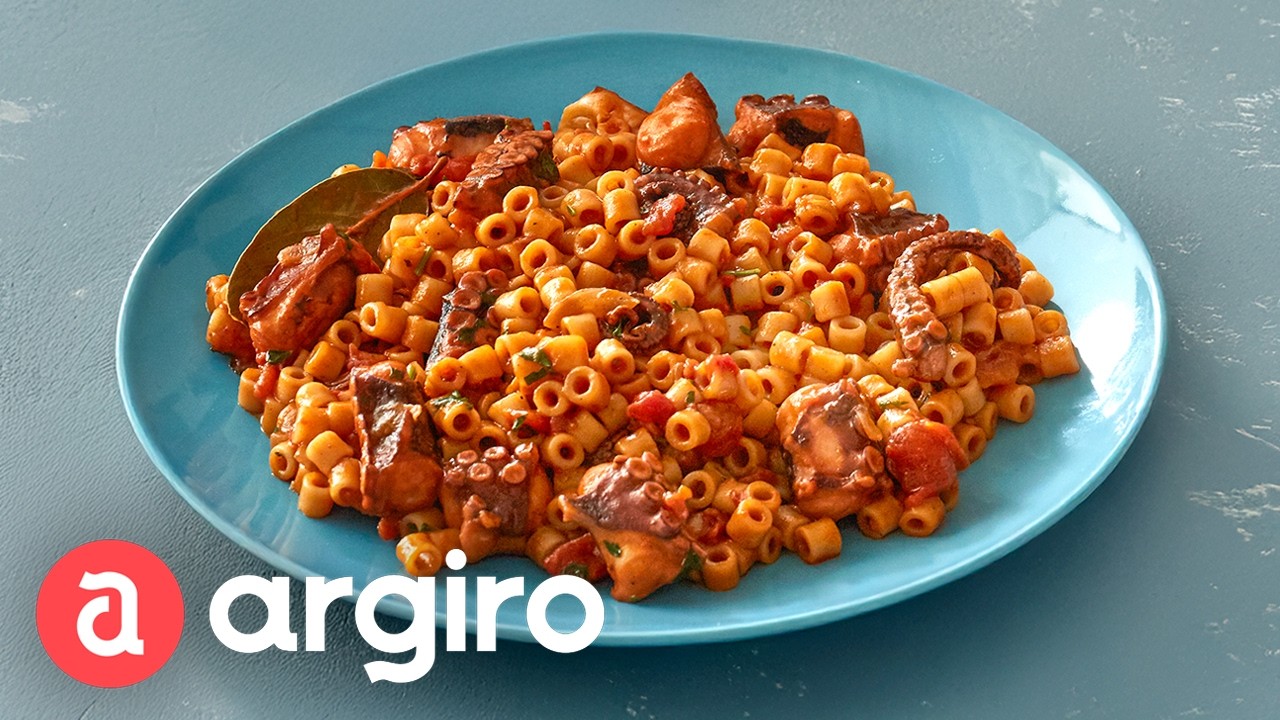 Χταπόδι με κοφτό μακαρονάκι της Αργυρώς | Αργυρώ Μπαρμπαρίγου