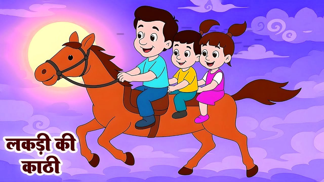 Lakdi ki kathi | लकड़ी की काठी | Popular Hindi Children Songs | Animated Songs by JingleToons