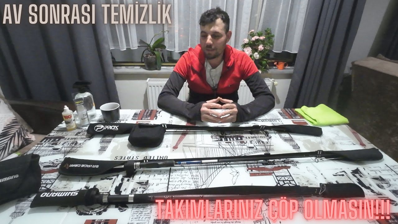 Av sonrası olta ve makine temizliği