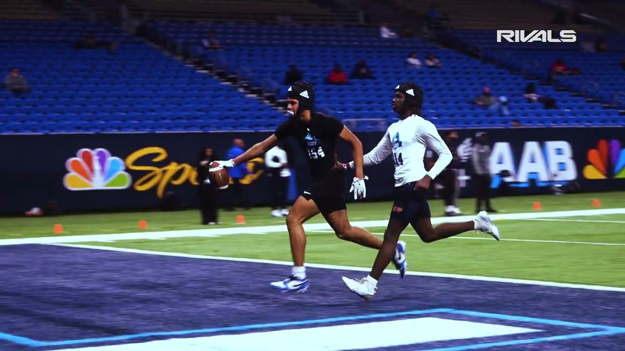 Tennessee commit five-star QB Faizon Brandon at the Navy All-American Bowl Combine