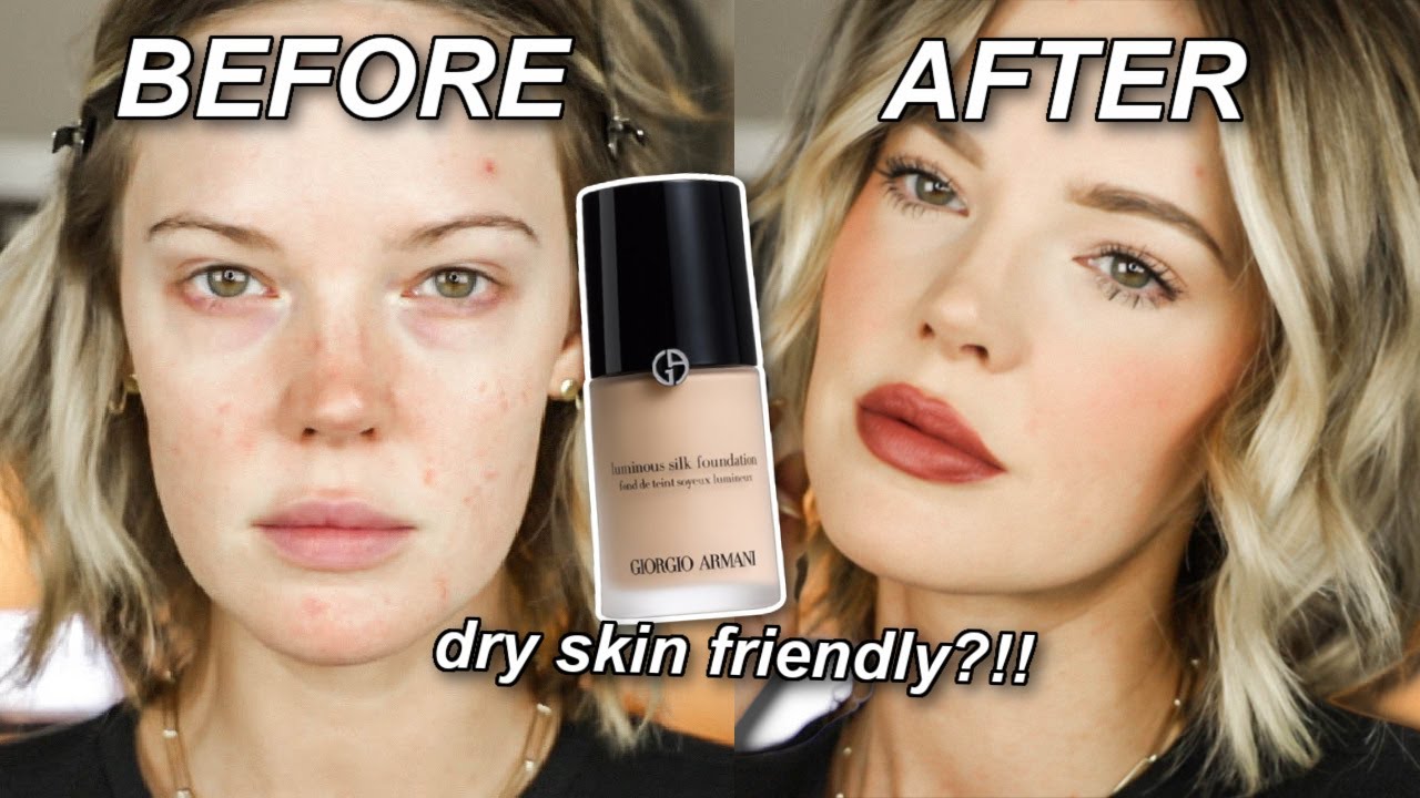 Get FLAWLESS SKIN with this Armani Luminous Silk FOUNDATION ROUTINE for Dry Skin!