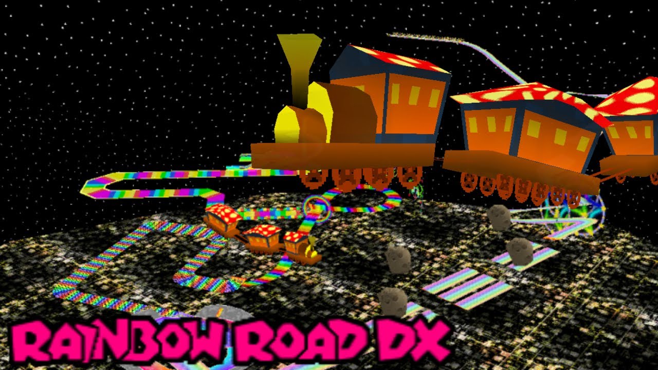 Rainbow Road DX Remake again in MKDS
