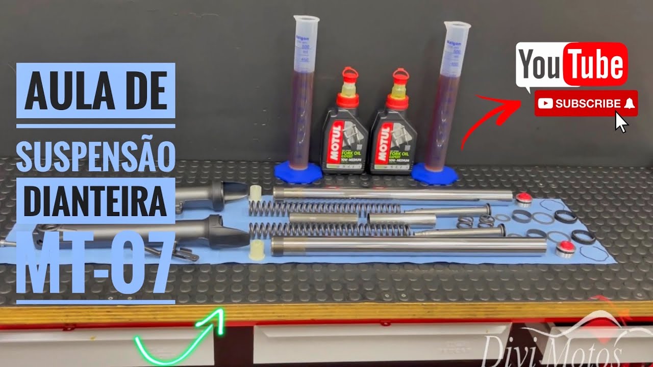 COMO REVISAR A SUSPENSÃO DE UMA YAMAHA MT-07,TROCA DE FLUÍDO