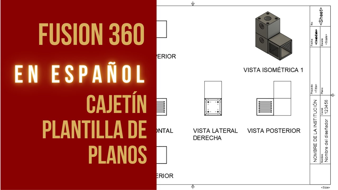 Fusion 360 Formato y plantilla de planos