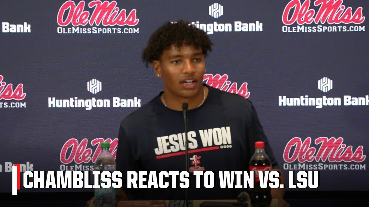 Trinidad Chambliss reacts to Ole Miss Rebels' victory over Lane Kiffin and the LSU Tigers | ESPN CFB