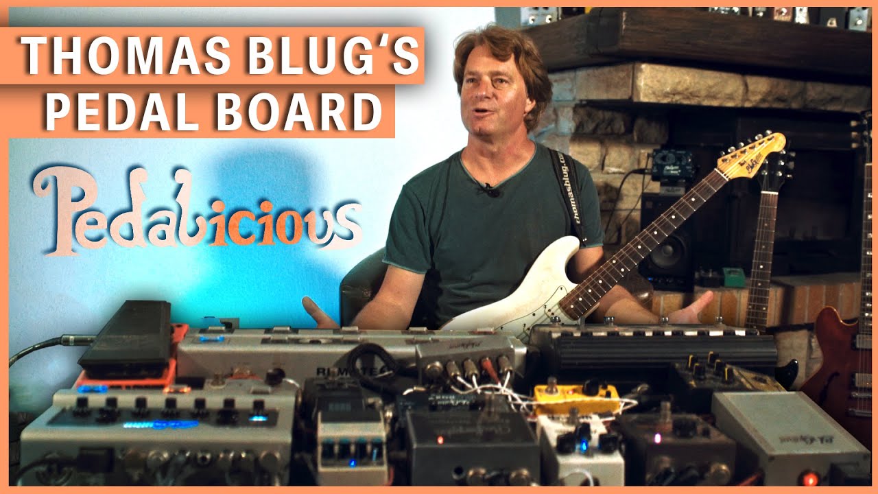Thomas Blug's personal pedal board - The Amp1 Mercury Edition with Remote 1 and Looperkit