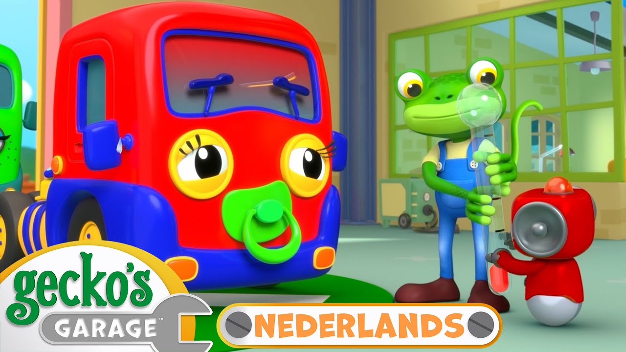 Baby Truck is ziek 🤒| Gecko's Garage Nederlands | Vrachtwagen Cartoons Voor Kinderen
