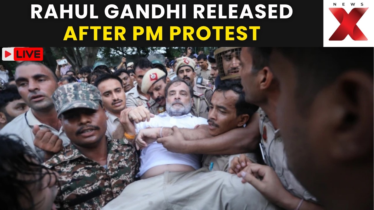 Rahul Gandhi Released LIVE: Freed After PM Residence Protest, BJP Holds Strategy Meeting | NewsX