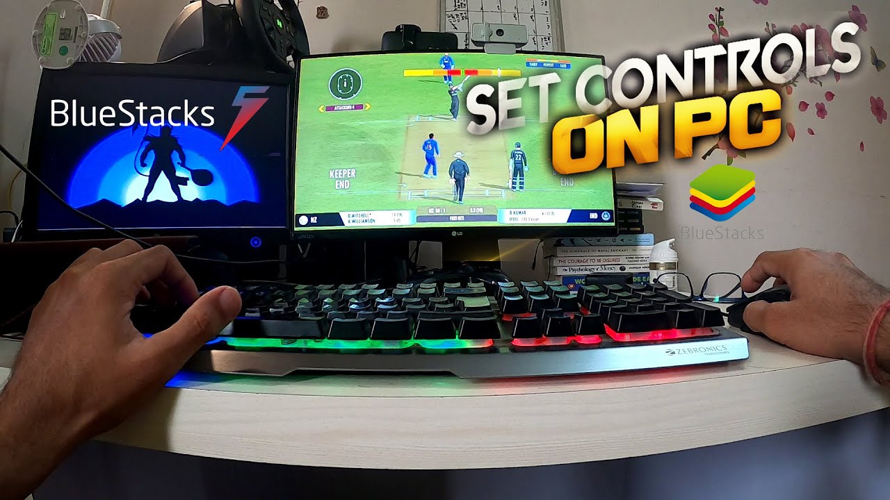 Keyboard + Mouse - Play Real Cricket 24 on PC Laptop / Desktop - Bluestacks 5 Control Setup Layout