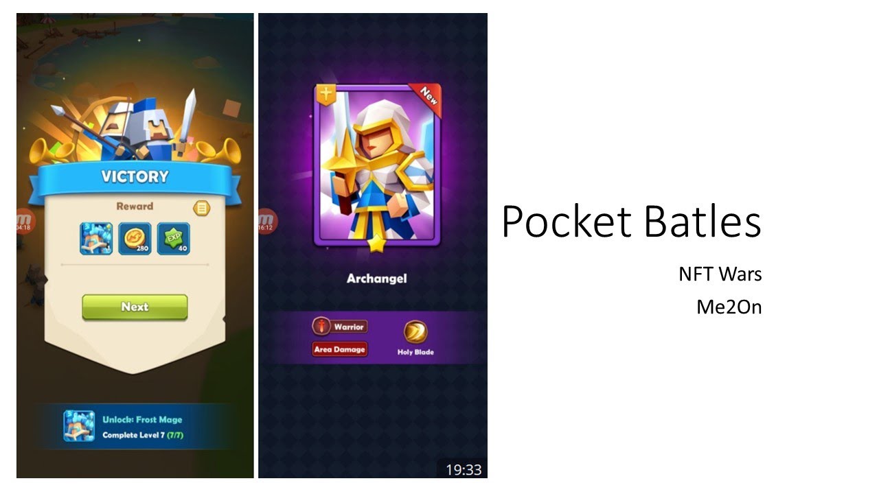 Pocket Battles NFt War Me2on Game Android Token Pkt Pks Mev di Merverse