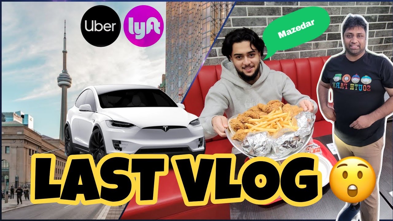 MY LAST VLOG | UBER ELECTRIC CAR RENTAL |TESLA ON RENT IN TORONTO | AL CHICKS |#desivloggerofcanada