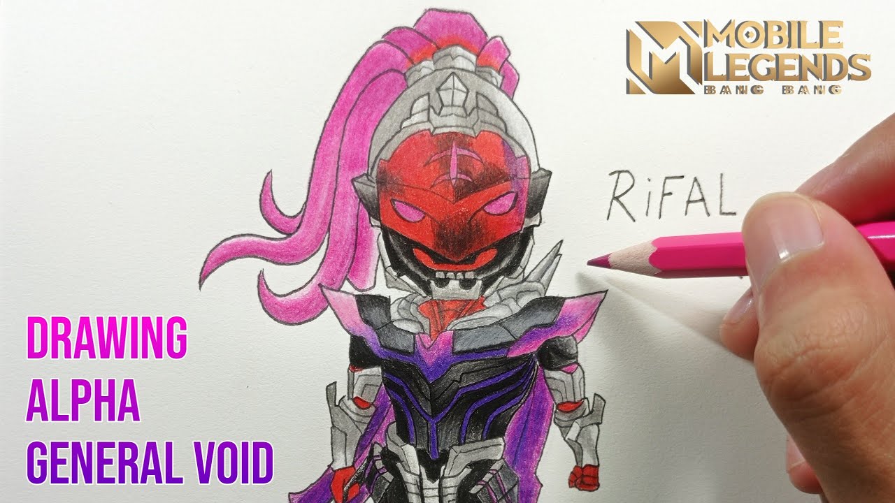 Menggambar Alpha Abyss General Void Mobile Legends Chibi | Drawing Alpha Abyss