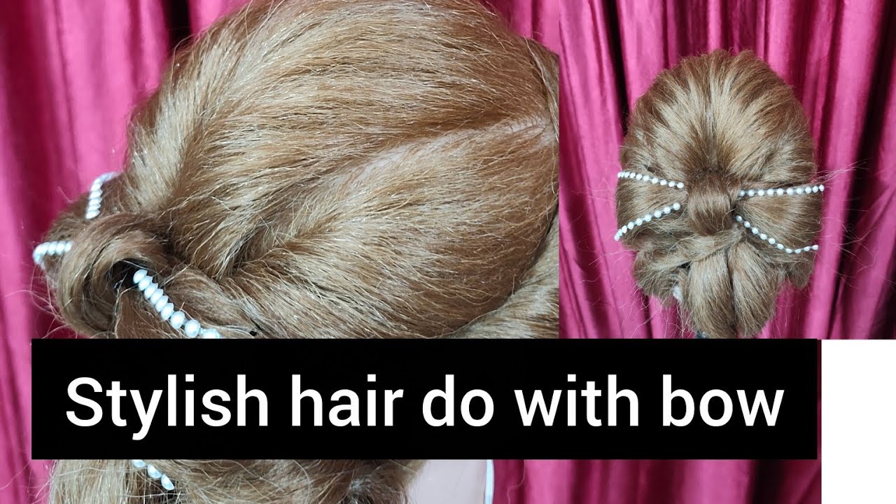 Stylish hair do with bow #easyhair #trending #youtubevideo #bow #hairstyle #youtubelikes 