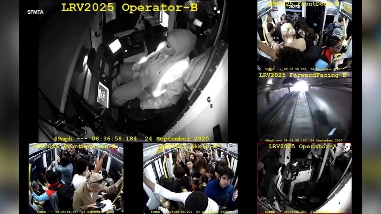 San Francisco train operator appears to fall asleep before passengers are jolted