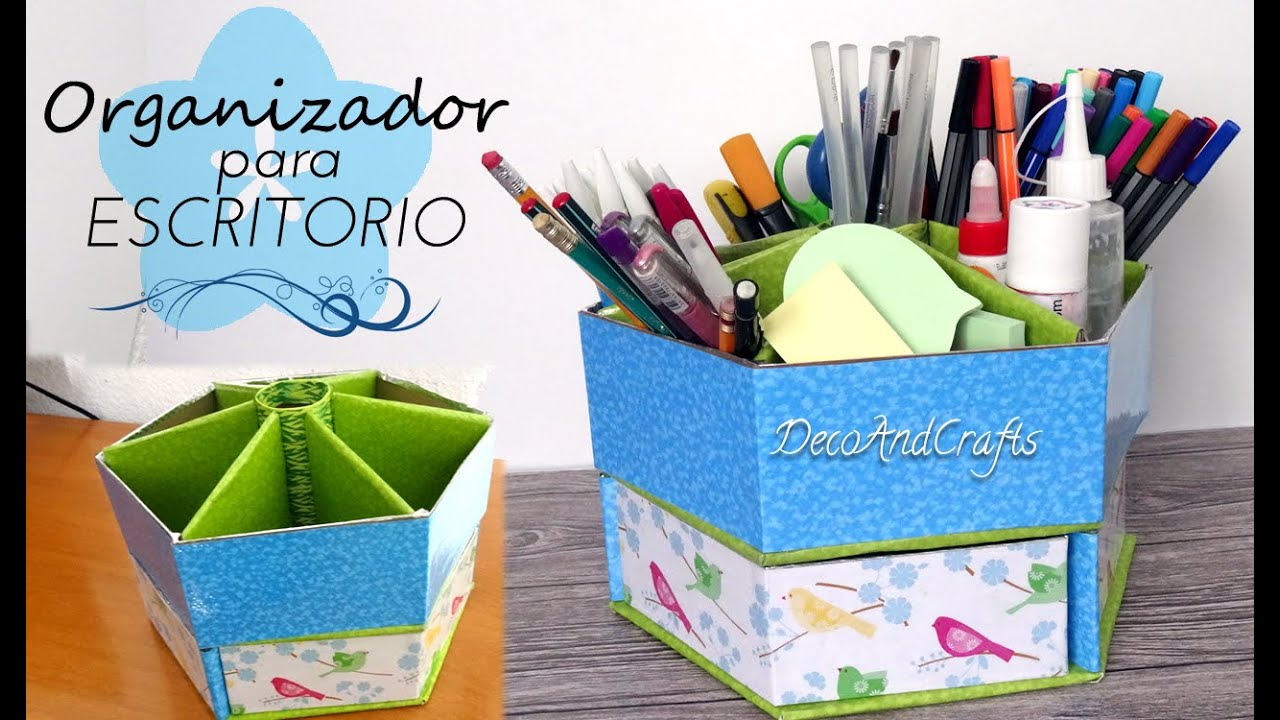 Organizador Cajonera de Escritorio de Cartón - DecoAndCrafts