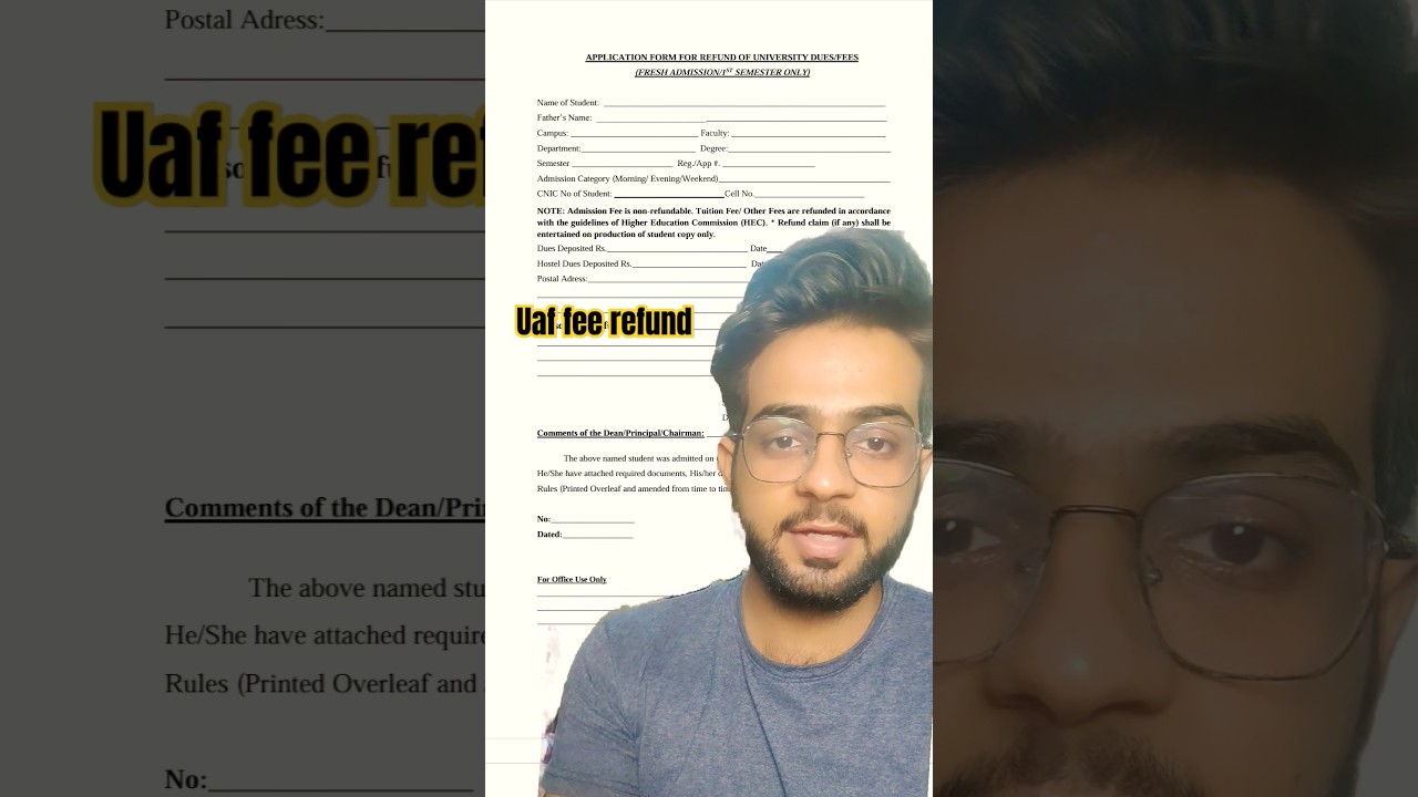 UAF fee refund procedure #uaf #uafadmissions2024 #uafadmissions #uaffeerefund #uafmeritlist