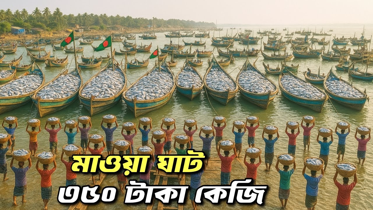 টনে টনে ধরা পরেছে ইলিশ তাই প্রতি কেজি ৩৫০ টাকা বিক্রি হচ্ছে! মাওয়া ঘাটে পদ্মার ইলিশ মাছের দাম কমেছে