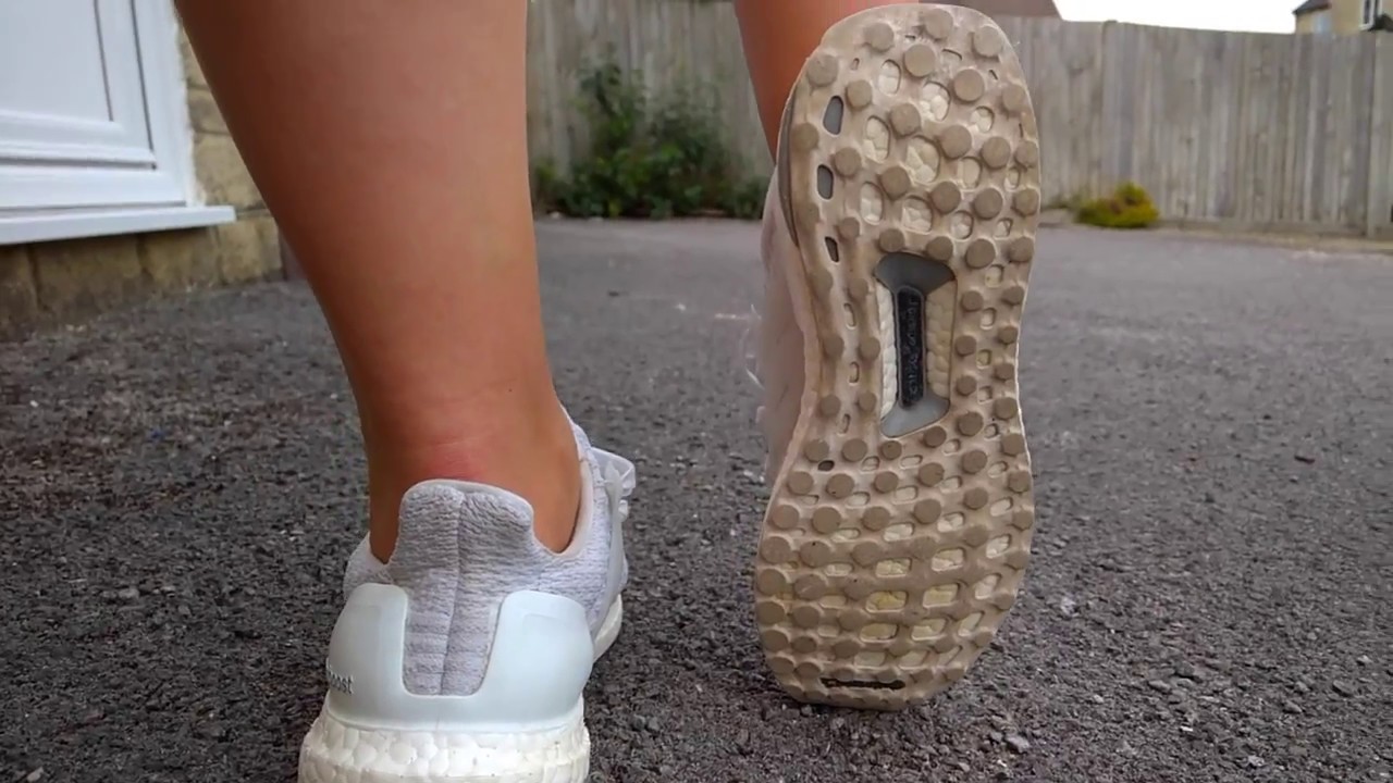 Girl Adidas Ultraboost - half year old, worn sockless.